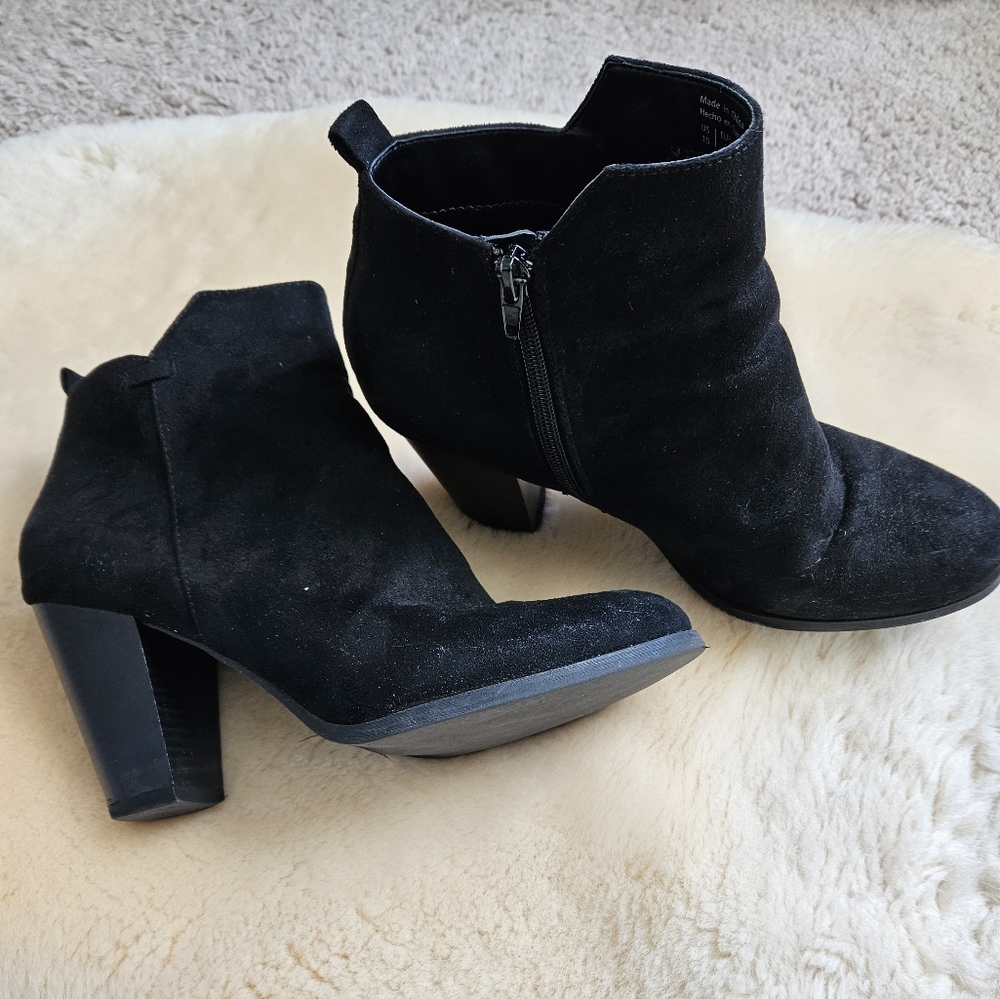 Call It Spring Black Suede Ankle Boots